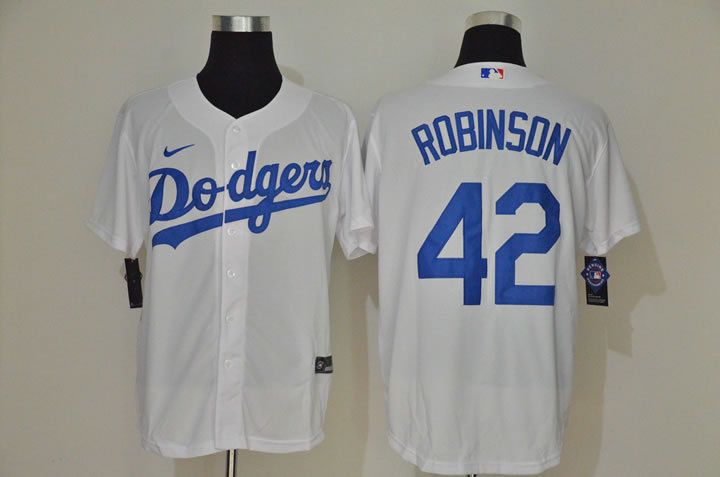 Dodgers 42 Jackie Robinson White 2020 Nike Cool Base Jersey,We sell and wholesale Dodgers 42 Jackie Robinson White 2020 Nike Cool Base Jersey on line form chian!
